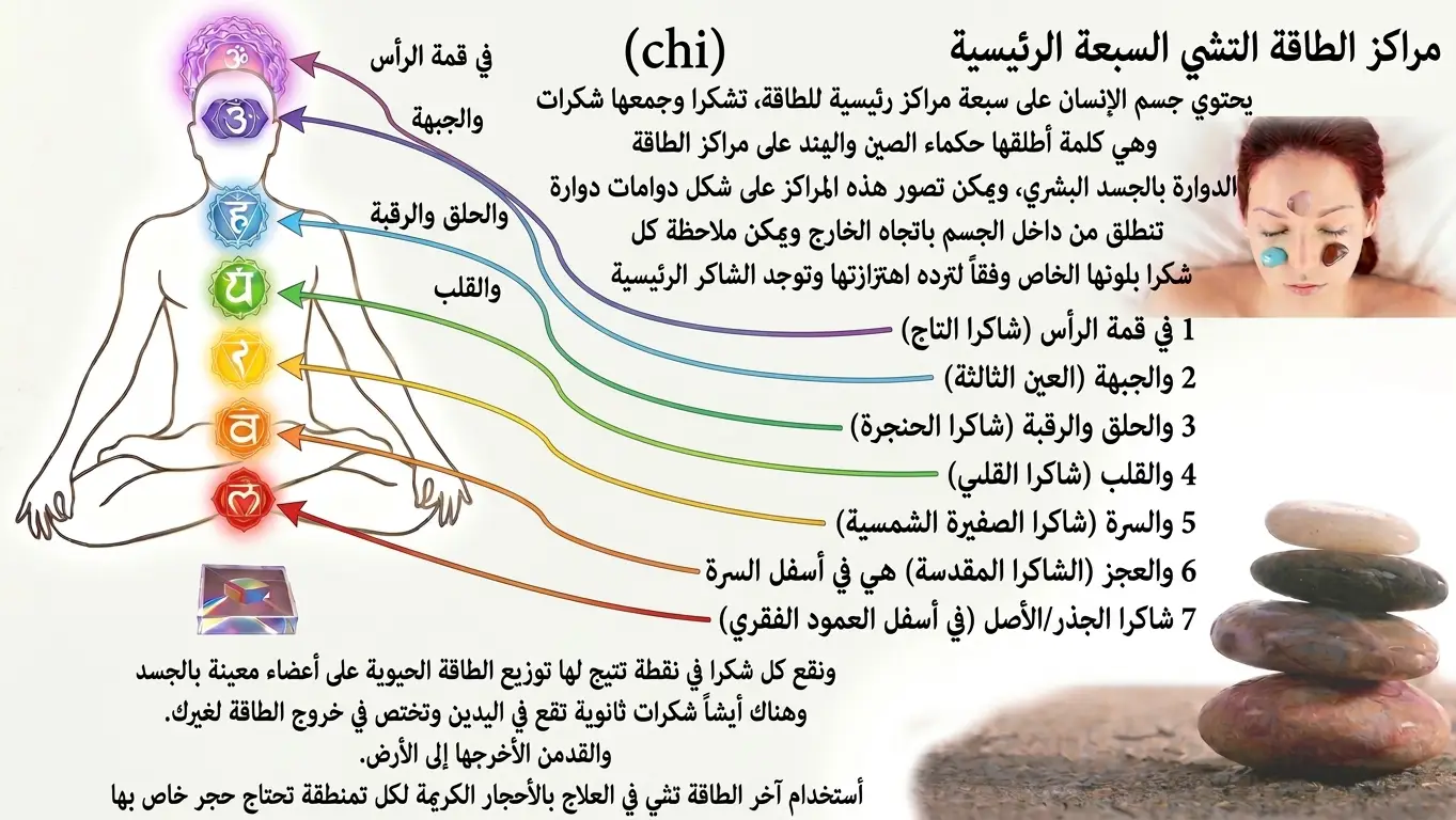 البطاقة الثامنة والعشرون - مراكز الطاقة التشاي السبعة