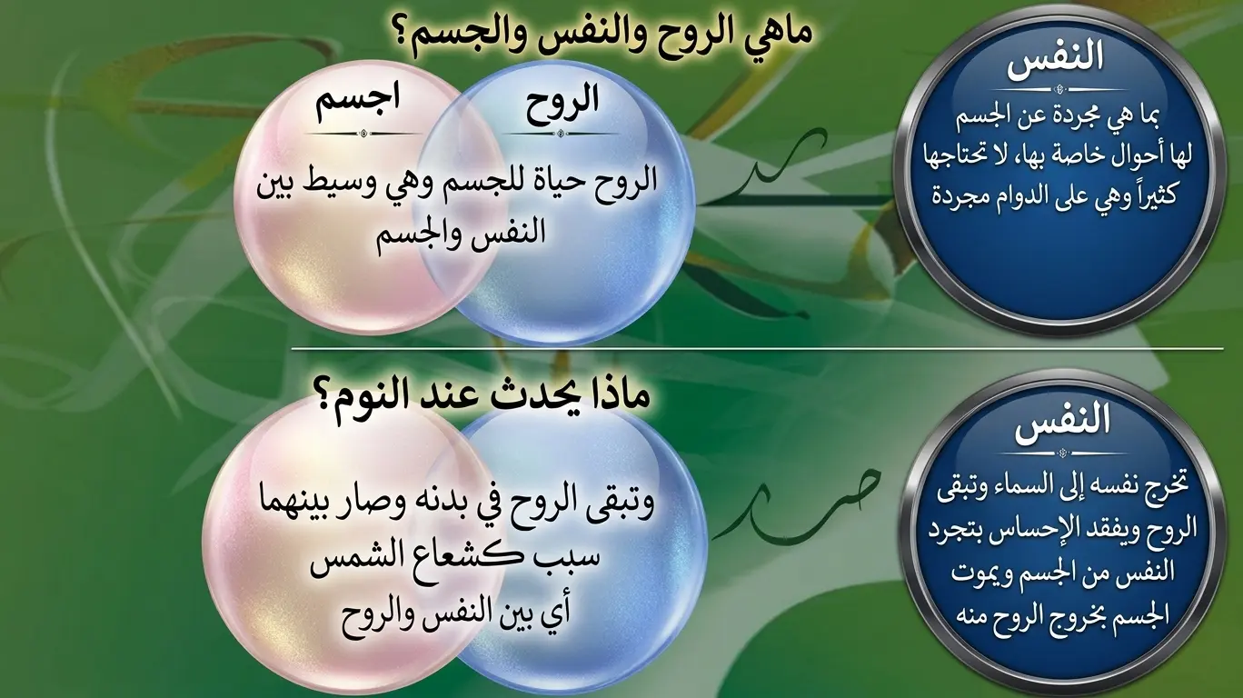 البطاقة السابعة - ما هي الروح والنفس والجسم