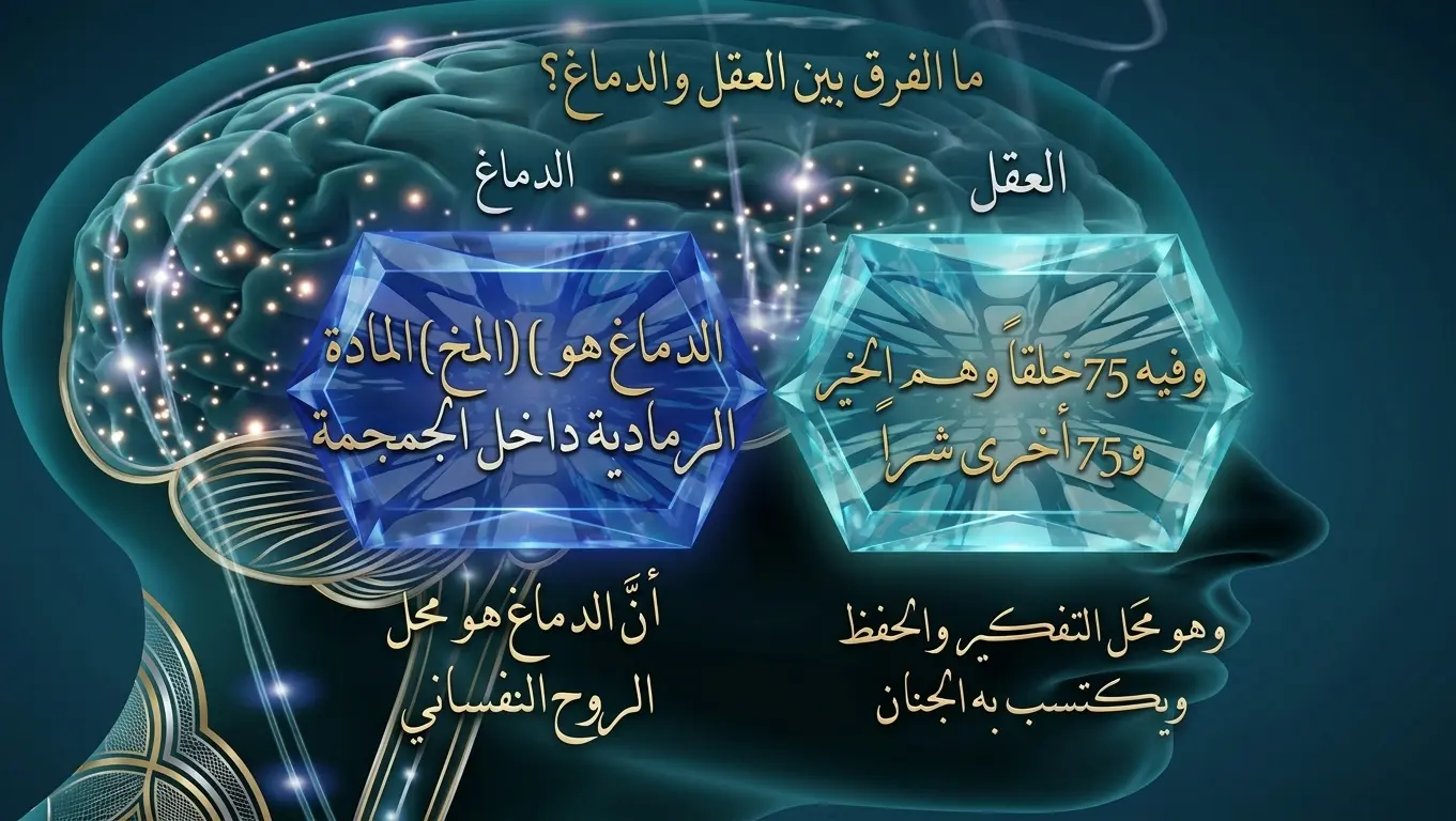 البطاقة التاسعة - الفرق بين العقل والدماغ